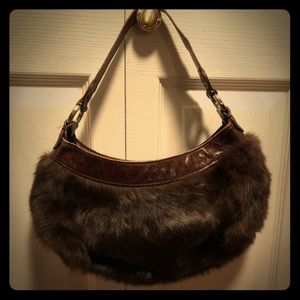 Vintage Kenneth Cole rabbit fur purse